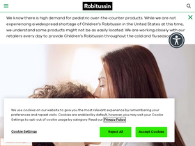 'robitussin.com' screenshot