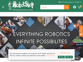 'robotshop.com' screenshot