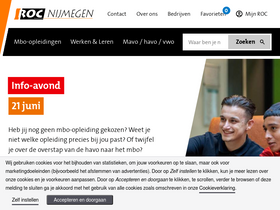 'roc-nijmegen.nl' screenshot