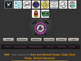 'rockandmineralshows.com' screenshot