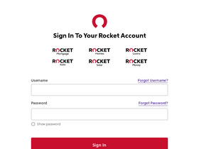 'rocketaccount.com' screenshot