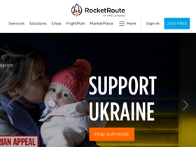 'rocketroute.com' screenshot