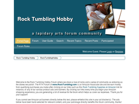 'rocktumblinghobby.com' screenshot
