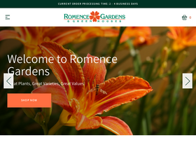 'romencegardens.com' screenshot