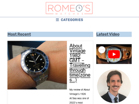 'romeoswatches.com' screenshot