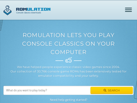 'romulation.org' screenshot