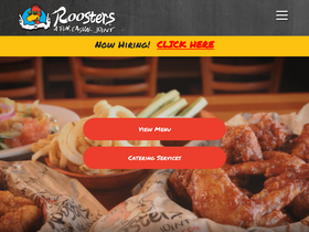 'roosterswings.com' screenshot