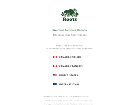 'roots.com' screenshot
