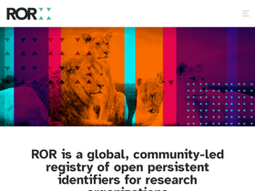 'ror.org' screenshot