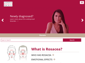 'rosacea.org' screenshot