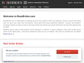 'rosebrides.com' screenshot