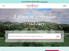 'rosehills.com' screenshot