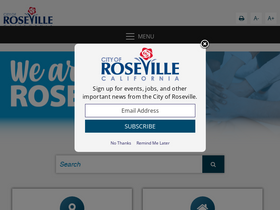 'roseville.ca.us' screenshot