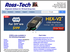 'ross-tech.com' screenshot