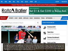 'rotoballer.com' screenshot