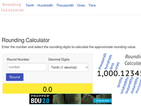 'roundingcalculator.net' screenshot