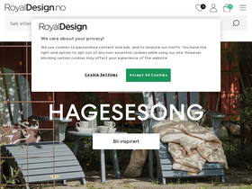 'royaldesign.no' screenshot