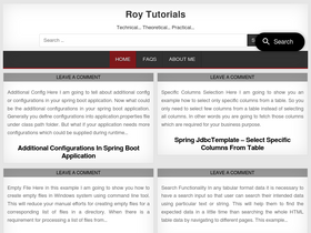 'roytuts.com' screenshot