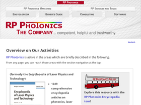 'rp-photonics.com' screenshot