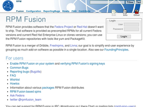 'rpmfusion.org' screenshot