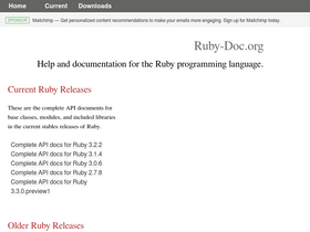 'ruby-doc.org' screenshot