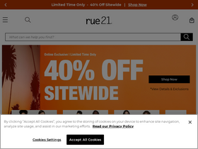 'rue21.com' screenshot