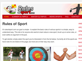 'rulesofsport.com' screenshot