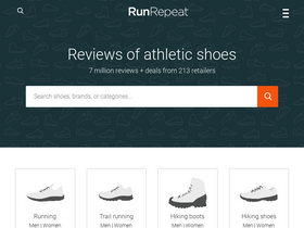 'runrepeat.com' screenshot