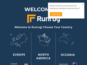 'runrug.com' screenshot