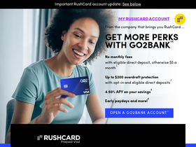 'rushcard.com' screenshot