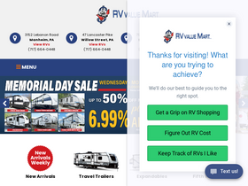 'rvvaluemart.com' screenshot