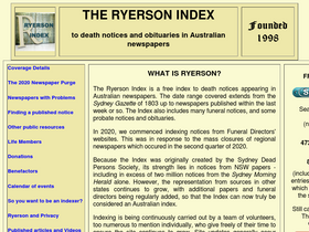 'ryersonindex.org' screenshot