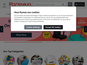 'ryman.co.uk' screenshot