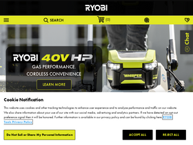 'ryobitools.com' screenshot
