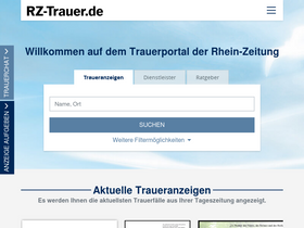 'rz-trauer.de' screenshot
