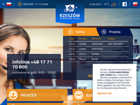 'rzeszowairport.pl' screenshot