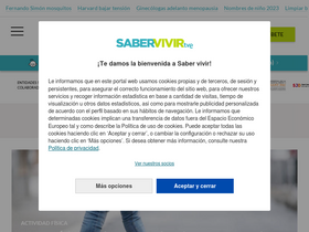 'sabervivirtv.com' screenshot