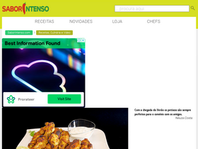 'saborintenso.com' screenshot