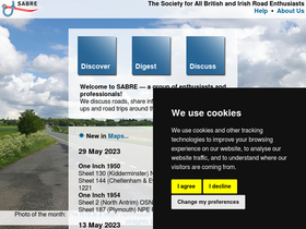 'sabre-roads.org.uk' screenshot
