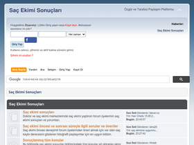 'sacekimisonuclari.com' screenshot