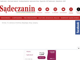 'sadeczanin.info' screenshot
