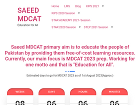 'saeedmdcat.com' screenshot