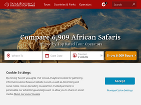 'safaribookings.com' screenshot