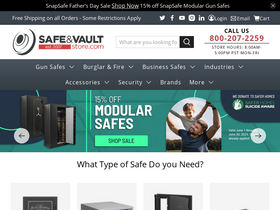 'safeandvaultstore.com' screenshot