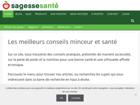 'sagessesante.fr' screenshot