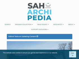'sah-archipedia.org' screenshot