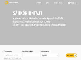'sahkonhinta.fi' screenshot