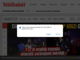 'sakaryayenihaber.com' screenshot