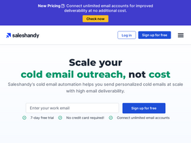 'saleshandy.com' screenshot