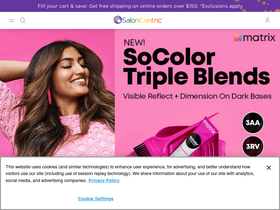 'saloncentric.com' screenshot